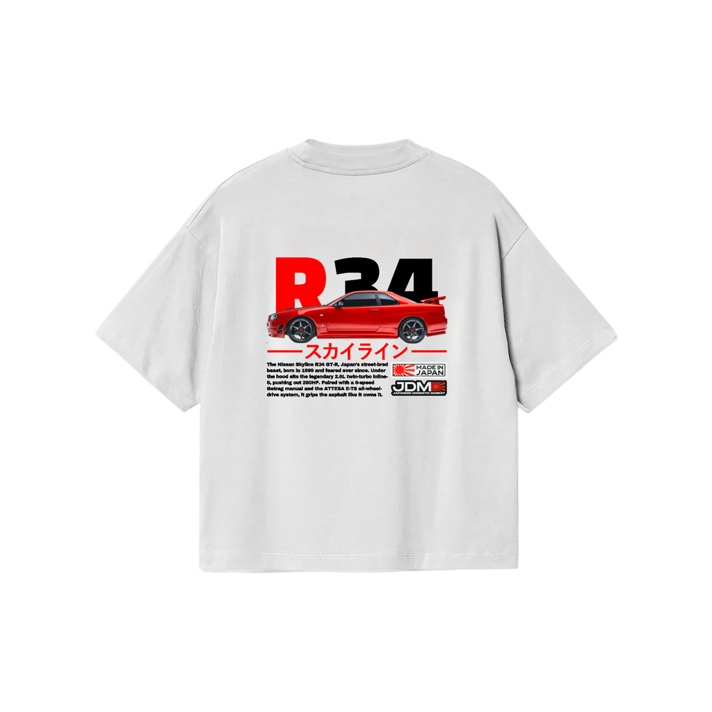 DRIVEX NISSAN SKYLINE R34 TEE - WHITE